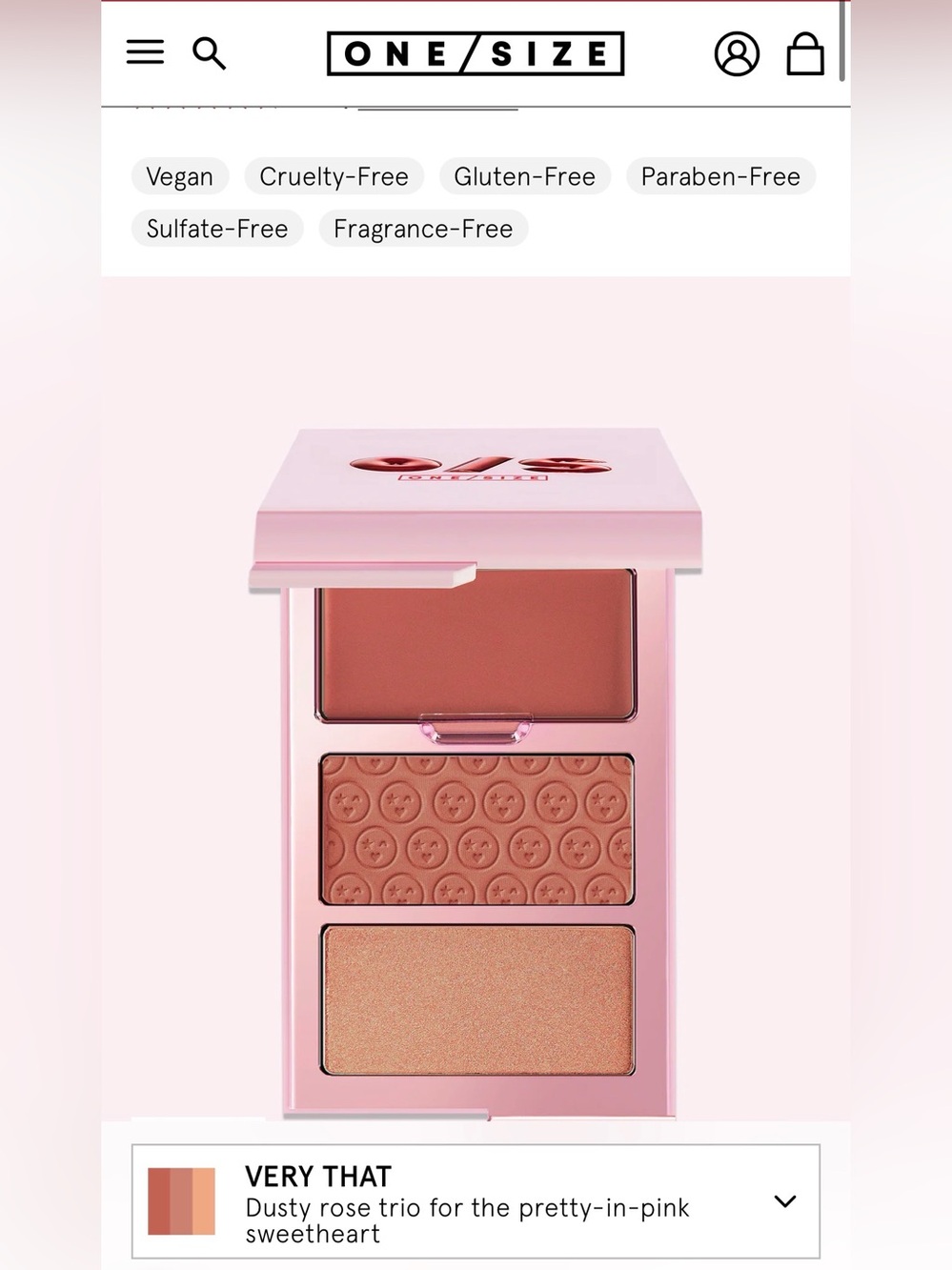 NIB • One/Size • Medium Trio Cheek Clapper 3D Blush Trio • Very That